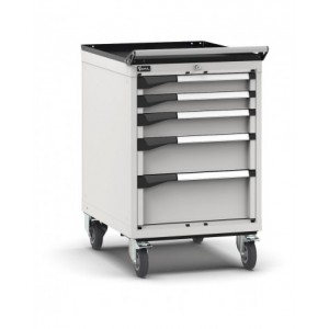 Cassettiera porta attrezzi con ruote, 5 cassetti  2x75 1x100 1x150 1x200, L561 x P726 x H922 mm