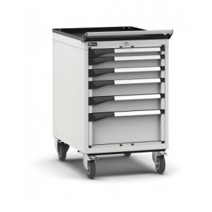 Cassettiera porta attrezzi con ruote, 6 cassetti 1x50 2x75 2x100 1x200, L561 x P726 x H922 mm