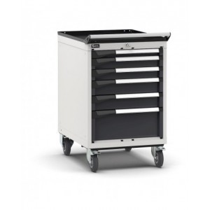 Cassettiera porta attrezzi con ruote, 6 cassetti 1x50 2x75 2x100 1x200, L561 x P726 x H922 mm