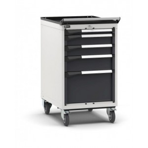 Cassettiera porta attrezzi con ruote, 5 cassetti  1x50 2x100 1x150 1x300, L561 x P726 x H1022 mm