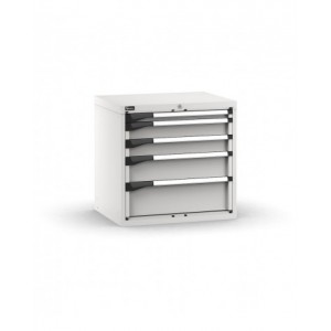 Blocco cassettiera da banco, 5 cassetti 1x50 2x100 1x150 1x200, L714 x P573 x H700 mm