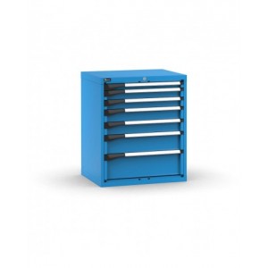 Blocco cassettiera da banco, 7 cassetti 1x50 2x75 2x100 1x150 1x200, L714 x P573 x H850 mm