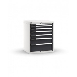 Blocco cassettiera da banco, 7 cassetti 1x50 2x75 2x100 1x150 1x200, L714 x P573 x H850 mm