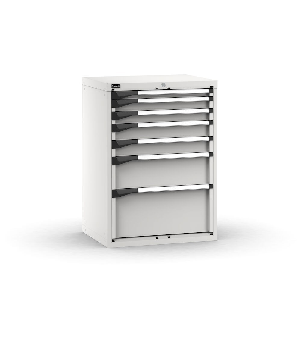 Cassettiera porta attrezzi, 7 cassetti 1x50 2x75 2x100 1x200 1x300, L714 x P573 x H1000 mm