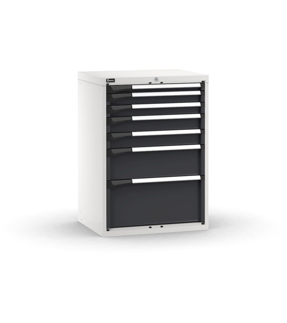 Cassettiera porta attrezzi, 7 cassetti 1x50 2x75 2x100 1x200 1x300, L714 x P573 x H1000 mm