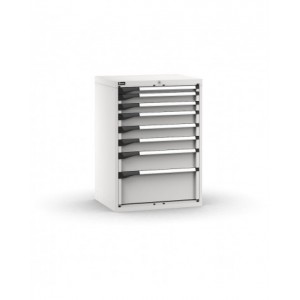 Cassettiera porta attrezzi, 8 cassetti 1x50 2x75 3x100 1x150 1x250, L714 x P573 x H1000 mm