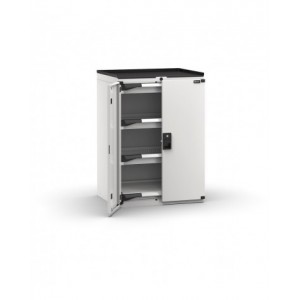 Armadietto portautensili con 2 ante a battente, 3 cassetti, 1 piani estraibili,  L714 x P573 x H1022 mm