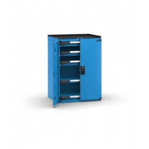 Armadietto portautensili con 2 ante a battente, 3 cassetti, 2 piani estraibili, L714 x P573 x H1022 mm