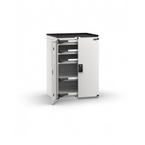 Armadietto portautensili con 2 ante a battente, 3 cassetti, 2 piani estraibili, L714 x P573 x H1022 mm