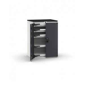 Armadietto portautensili con 2 ante a battente, 3 cassetti, 2 piani estraibili, L714 x P573 x H1022 mm