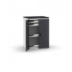 Armadietto portautensili con 2 ante a battente, 4 cassetti, L714 x P573 x H1022 mm