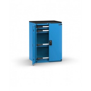 Armadietto portautensili con 2 ante a battente, 4 cassetti, L714 x P573 x H1022 mm