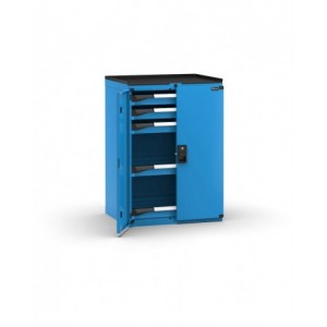 Armadietto portautensili con 2 ante a battente, 5 cassetti, L714 x P573 x H1022 mm
