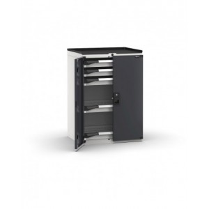 Armadietto portautensili con 2 ante a battente, 5 cassetti, L714 x P573 x H1022 mm