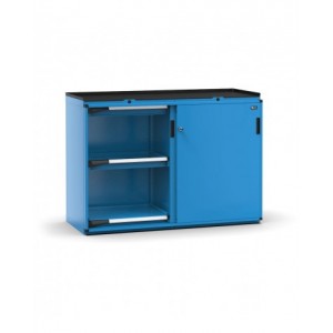 Armadietto portautensili con 2 ante scorrevoli, 4 cassetti, 2 piani estraibili,L714 x P573 x H1022 mm