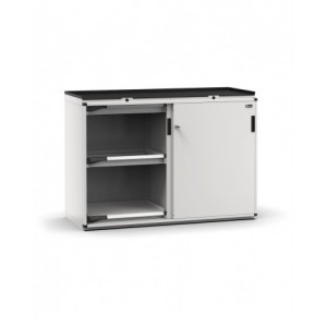 Armadietto portautensili con 2 ante scorrevoli, 4 cassetti, 2 piani estraibili,L714 x P573 x H1022 mm