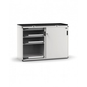 Armadietto portautensili con 2 ante scorrevoli, 6 cassetti, 2 piani estraibili, L714 x P573 x H1022 mm