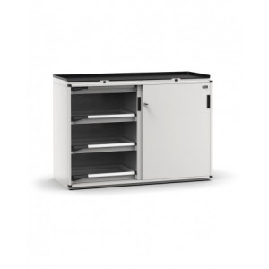 Armadietto portautensili con 2 ante scorrevoli, 8 cassetti, L714 x P573 x H1022 mm