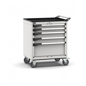 Cassettiera porta attrezzi con ruote, 5 cassetti  2x75 2x100 1x250, L714 x P573 x H922 mm