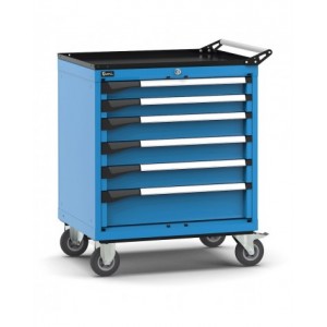 Cassettiera porta attrezzi con ruote, 6 cassetti 2x75 3x100 1x150, L714 x P573 x H922 mm