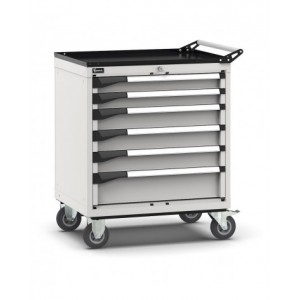 Cassettiera porta attrezzi con ruote, 6 cassetti 2x75 3x100 1x150, L714 x P573 x H922 mm