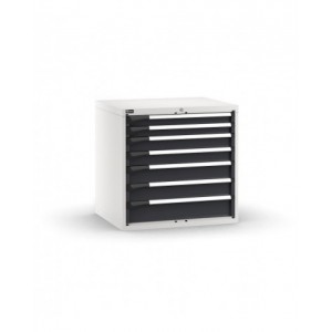 Blocco cassettiera da banco, 7 cassetti  2x75 2x100 2x125 1x150, L867 x P726 x H850 mm