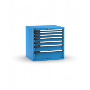 Blocco cassettiera da banco, 7 cassetti 1x50 2x75 2x100 1x150 1x200, L867 x P726 x H850 mm