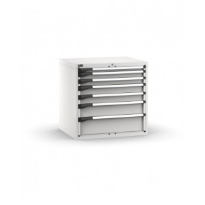 Blocco cassettiera da banco, 7 cassetti 1x50 2x75 2x100 1x150 1x200, L867 x P726 x H850 mm