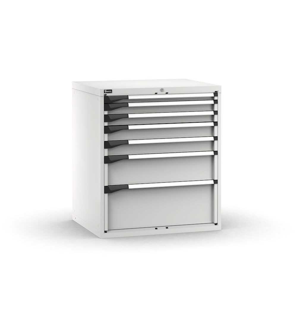 Cassettiera porta attrezzi, 7 cassetti 1x50 2x75 2x100 1x200 1x300, L867 x P726 x H1000 mm