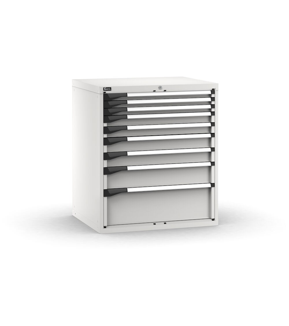 Cassettiera porta attrezzi, 9 cassetti 3x50 2x75 2x100 1x150 1x250, L867 x P726 x H1000 mm