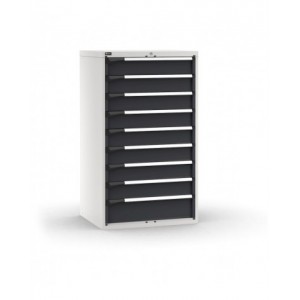Cassettiera porta attrezzi, 9 cassetti 8x150 1x200, L867 x P726 x H1500 mm