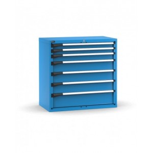 Cassettiera porta attrezzi, 7 cassetti 2x75 1x100 3x150 1x200, L1020 x P573 x H1000 mm