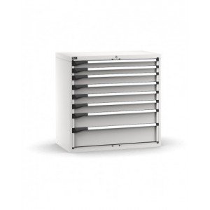 Cassettiera porta attrezzi, 8 cassetti 2x75 4x100 1x150 1x200, L1020 x P573 x H1000 mm