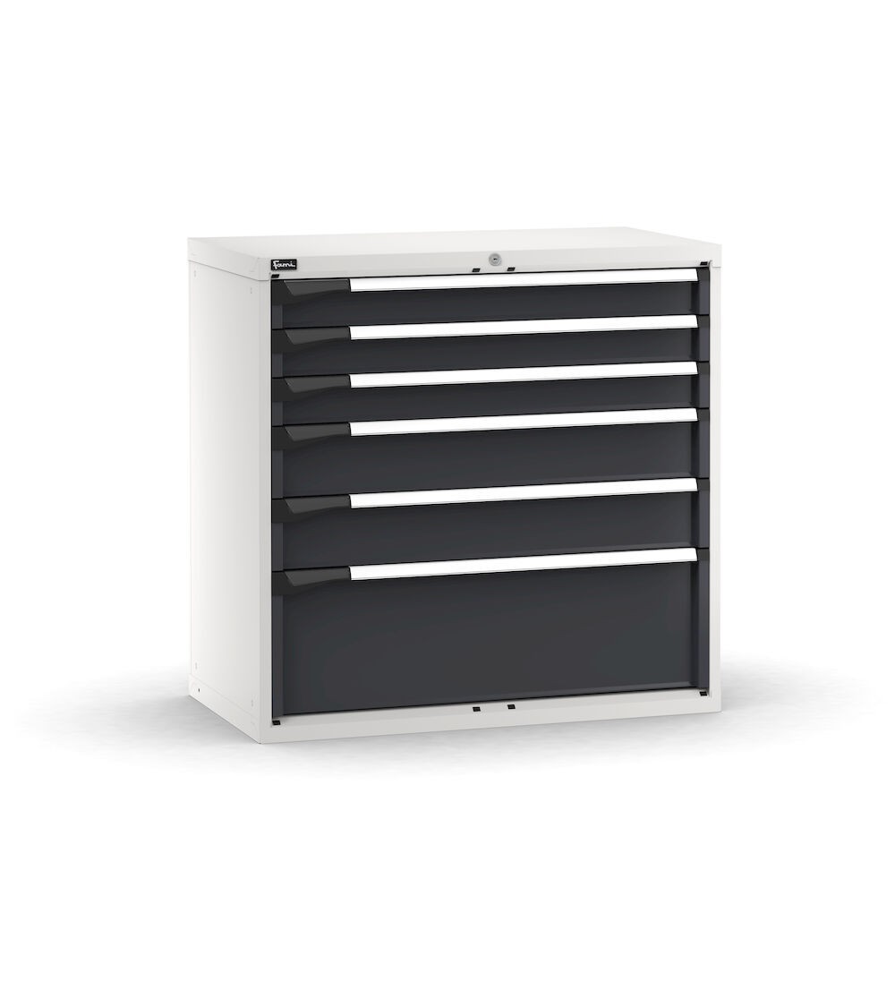 Cassettiera porta attrezzi,  6 cassetti 3x100 2x150 1x300, L1020 x P573 x H1000 mm