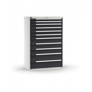 Cassettiera porta attrezzi, 11 cassetti 2x75 4x100 3x150 2x200, L1020 x P573 x H1500 mm