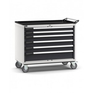 Cassettiera porta attrezzi con ruote, 6 cassetti 2x75 3x100 1x150, L1020 x P573 x H922 mm