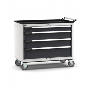 Cassettiera porta attrezzi con ruote, 4 cassetti 1x100 2x150 1x200, L1020 x P573 x H922 mm