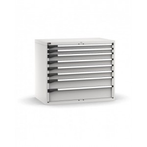 Cassettiera porta attrezzi, 8 cassetti 2x75 4x100 1x150 1x200, L1190 x P726 x H1000 mm