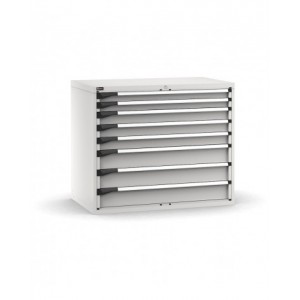 Cassettiera porta attrezzi, 8 cassetti 2x75 3x100 3x150, L1190 x P726 x H1000 mm