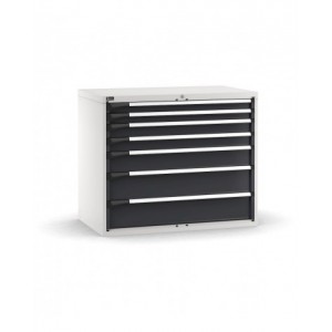 Cassettiera porta attrezzi, 7 cassetti 2x75 2x100 1x150 2x200, L1190 x P726 x H1000 mm