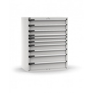 Cassettiera porta attrezzi, 10 cassetti 2x150 1x125 1x75 2x100 2x150 2x200, L1190 x P726 x H1500 mm