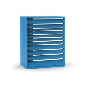 Cassettiera porta attrezzi, 11 cassetti 1x150 1x125 1x75 4x100 3x150 1x200,  L1190 x P726 x H1500 mm