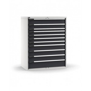 Cassettiera porta attrezzi, 11 cassetti 1x150 1x125 1x75 4x100 3x150 1x200,  L1190 x P726 x H1500 mm