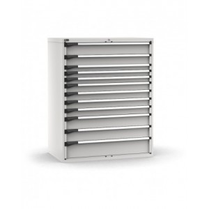 Cassettiera porta attrezzi, 12 cassetti 1x150 1x125 3x75 4x100 2x150 1x200, L1190 x P726 x H1500 mm