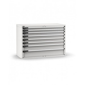 Cassettiera porta attrezzi, 8 cassetti 2x75 4x100 1x150 1x200, L1428 x P726 x H1000 mm