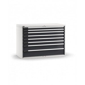 Cassettiera porta attrezzi, 8 cassetti 2x75 4x100 1x150 1x200, L1428 x P726 x H1000 mm