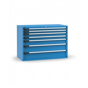 Cassettiera porta attrezzi, 7 cassetti 2x75 2x100 1x150 2x200, L1428 x P726 x H1000 mm