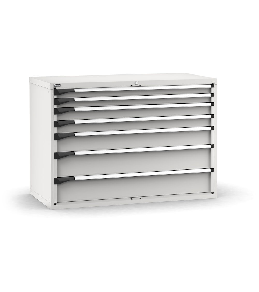 Cassettiera porta attrezzi, 7 cassetti 2x75 2x100 1x150 2x200, L1428 x P726 x H1000 mm