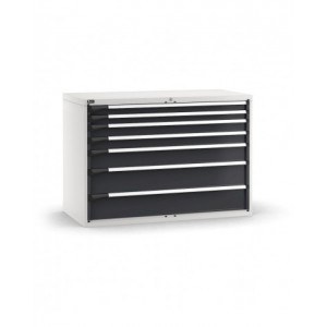 Cassettiera porta attrezzi, 7 cassetti 2x75 2x100 1x150 2x200, L1428 x P726 x H1000 mm