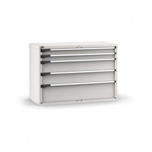 Cassettiera porta attrezzi,  5 cassetti 2x100 2x200 1x300, L1428 x P726 x H1000 mm